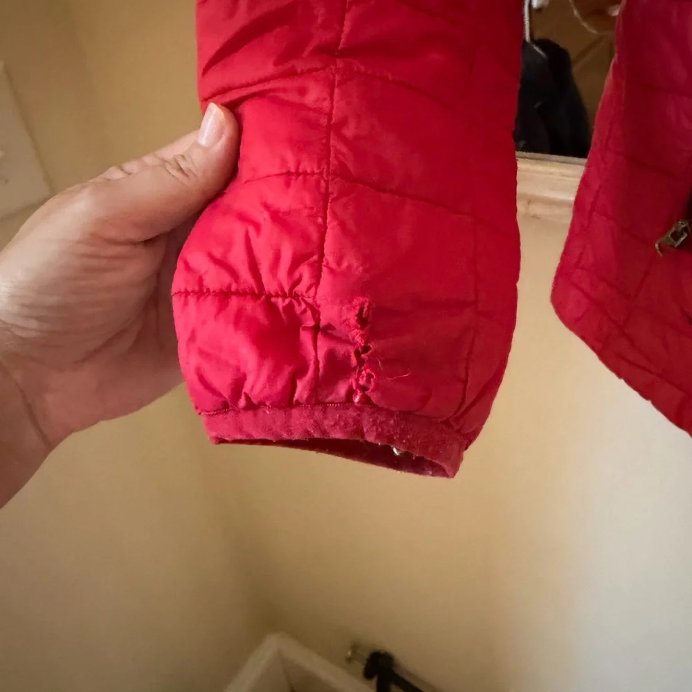 The North Face Kids Red Quilted Puffer Jacket